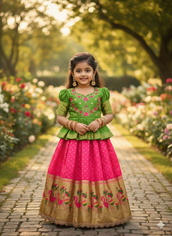 Flamingo 🦩 kids lehengas Code HC789