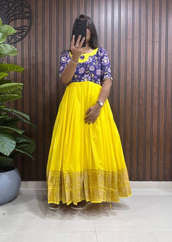 Yellow gown with coat