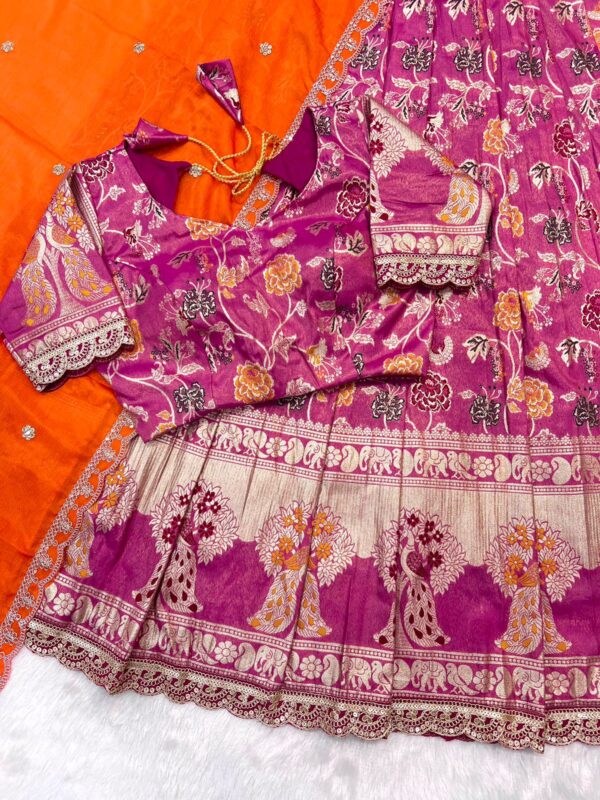Treditional pretty pink lehenga - Image 3