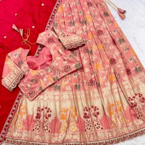 Trending peach lehenga