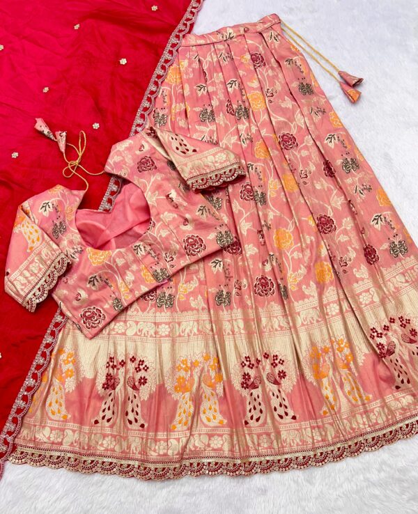 Trending peach lehenga
