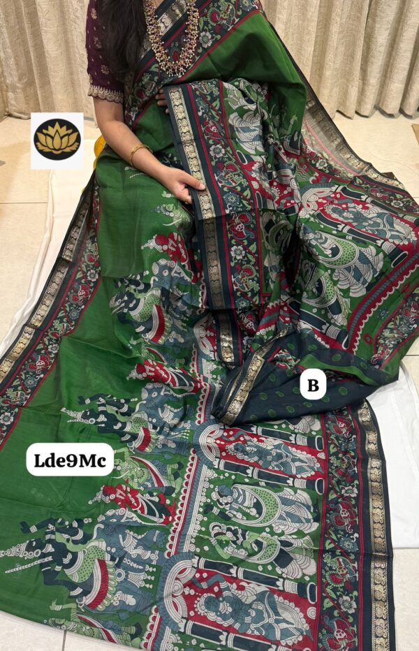 Green mangalagiri saree