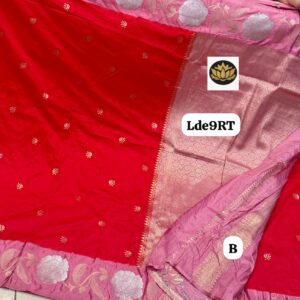 Red color Tusser mango sarees hc324