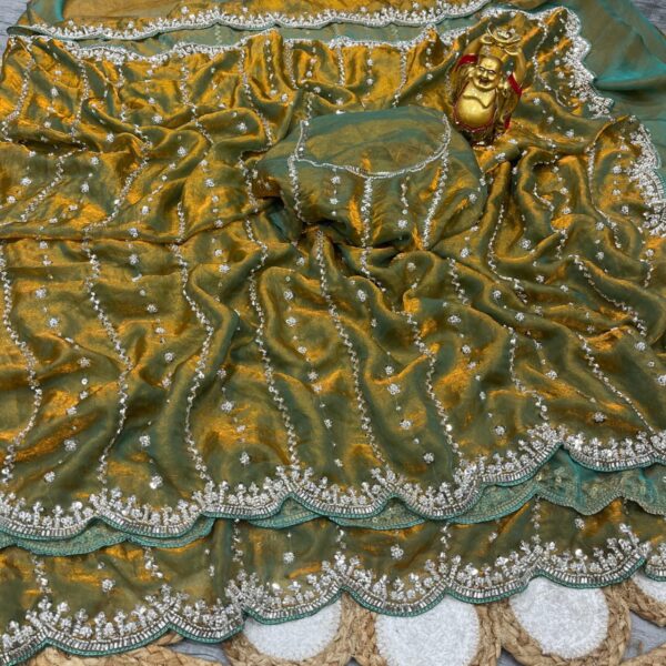 Cocktail party edition 💖 space silk sarees - Image 6