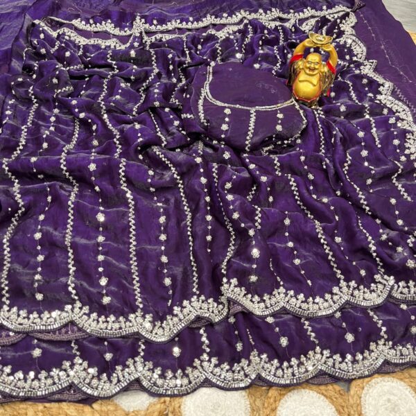 Cocktail party edition 💖 space silk sarees - Image 4