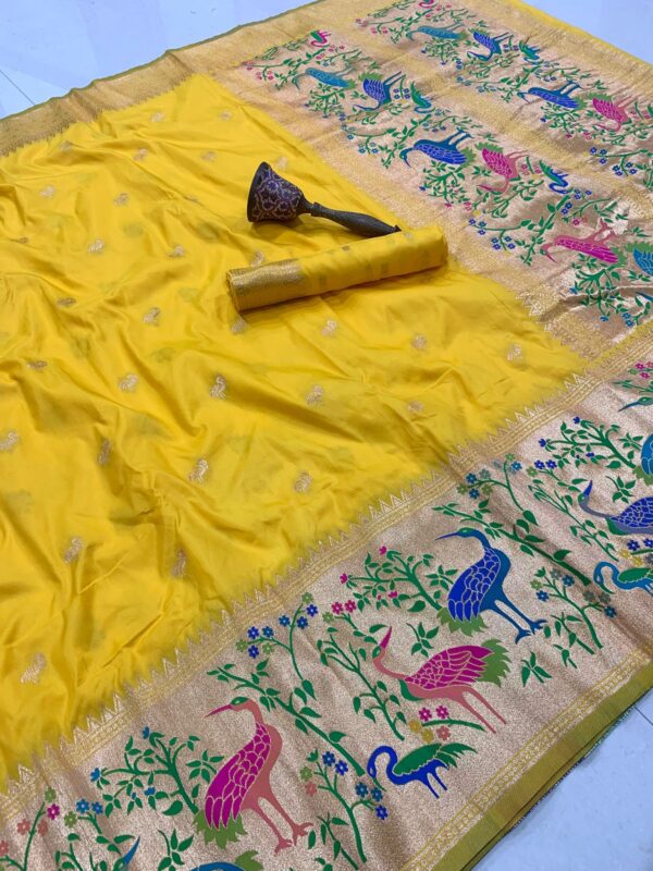Exclusive swan design pithani sarees - Image 18