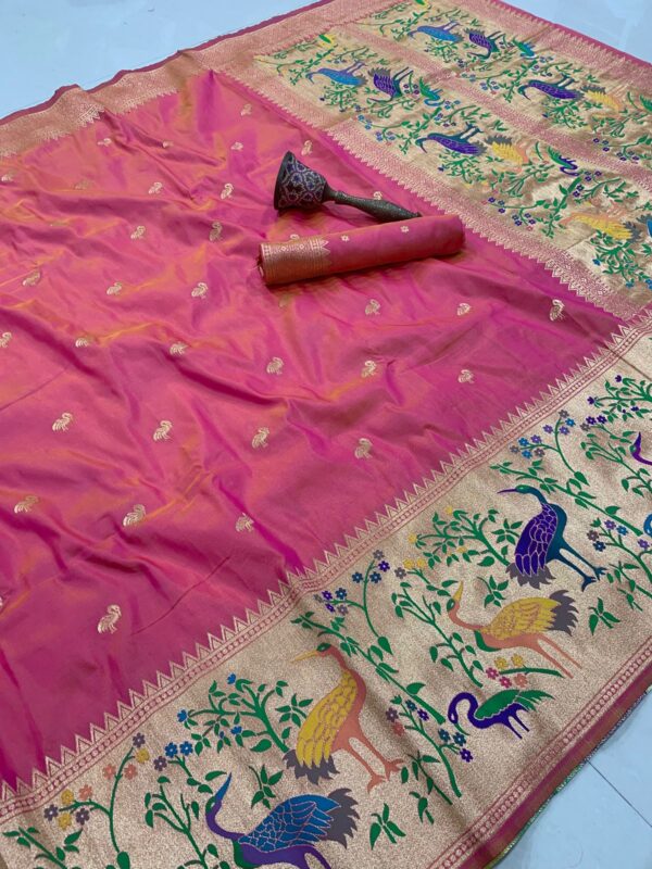 Exclusive swan design pithani sarees - Image 13