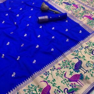 Exclusive swan design pithani sarees