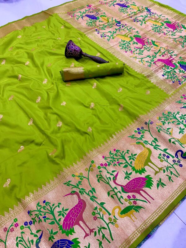 Exclusive swan design pithani sarees - Image 8