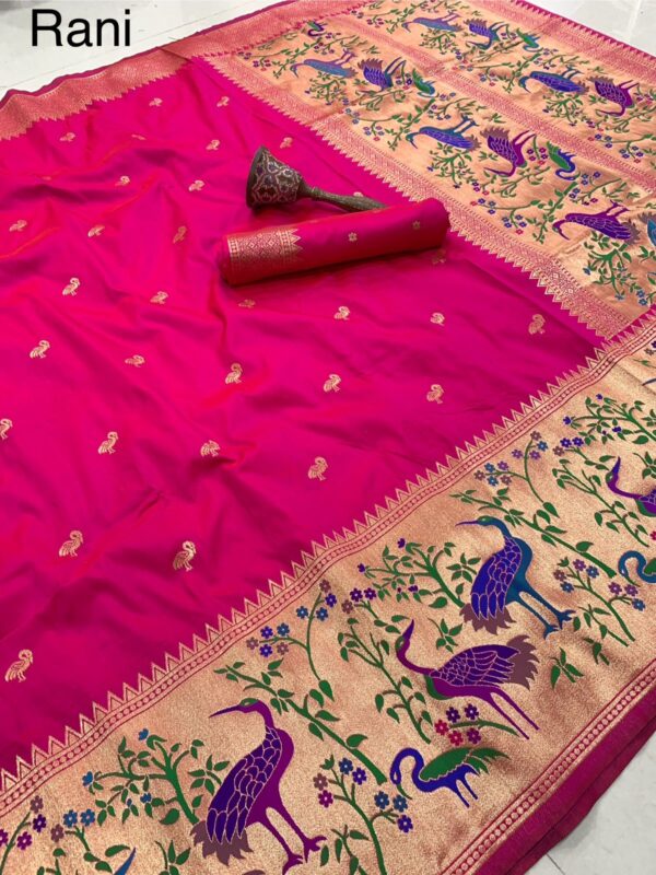 Exclusive swan design pithani sarees - Image 2