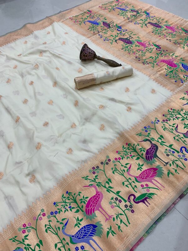 Exclusive swan design pithani sarees - Image 7