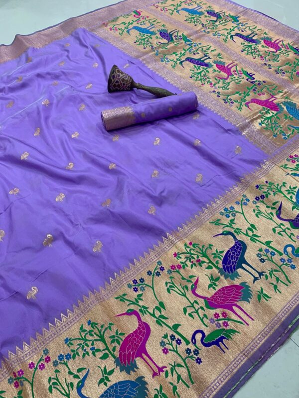 Exclusive swan design pithani sarees - Image 5