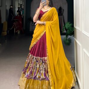 Pink Kalamkari lehenga