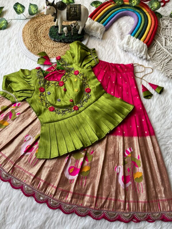 Flamingo 🦩 kids lehengas Code HC789 - Image 4