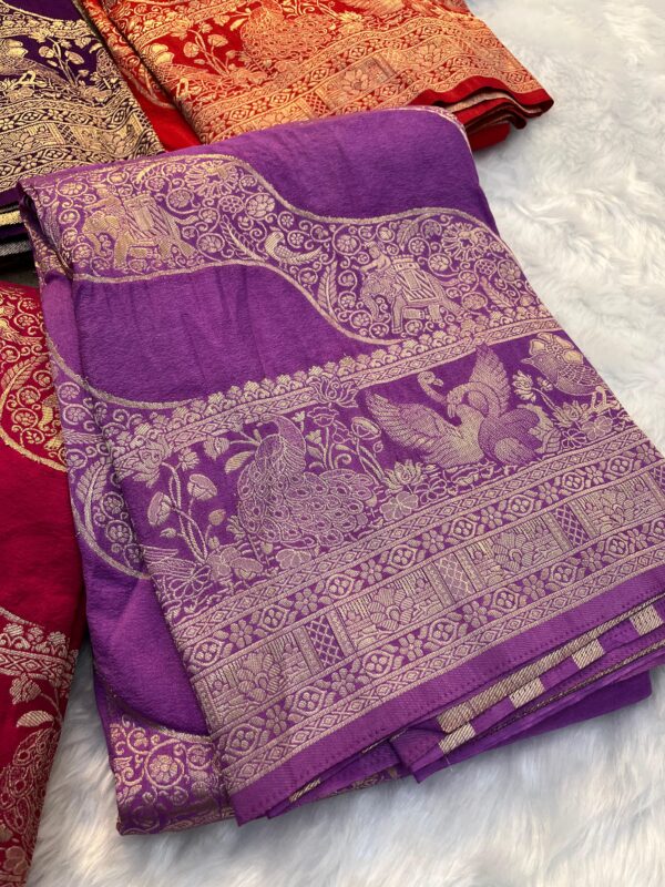Banarasi kadi georgette sarees code 105 - Image 16