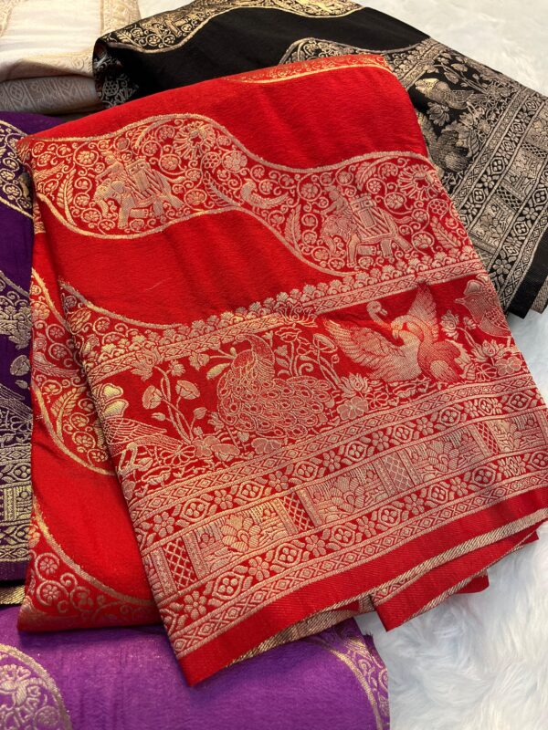 Banarasi kadi georgette sarees code 105 - Image 12