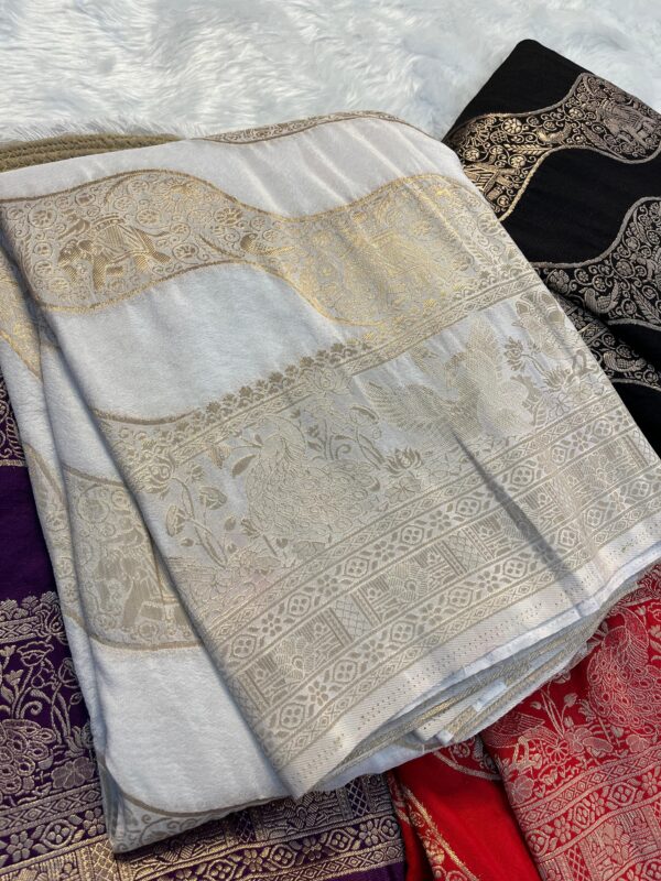 Banarasi kadi georgette sarees code 105 - Image 9