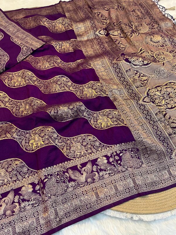 Banarasi kadi georgette sarees code 105 - Image 8