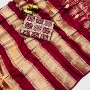 Meroon moonga viscose crepe sarees