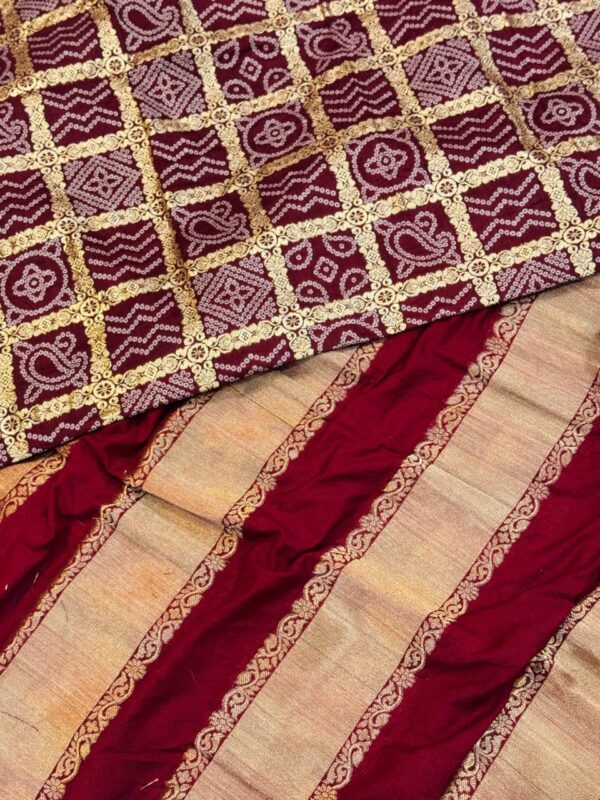 Meroon moonga viscose crepe sarees - Image 3