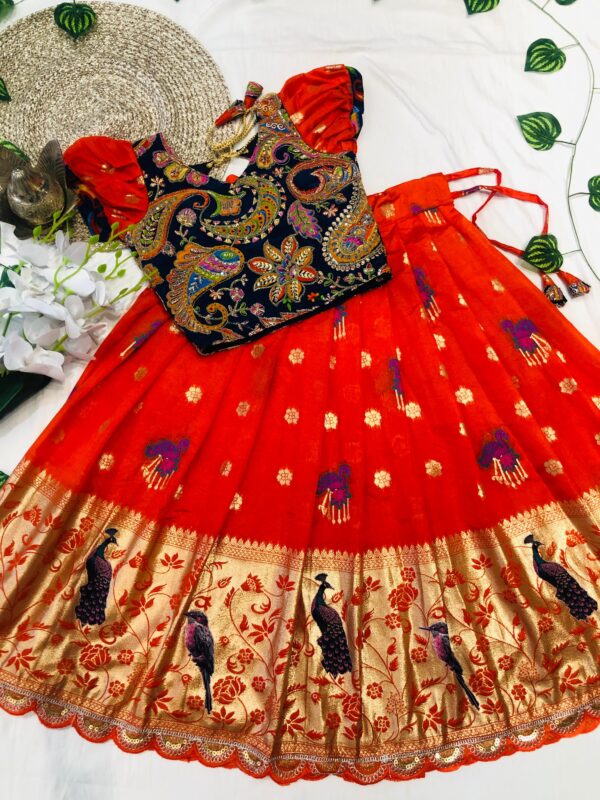 Diwali 🪔 special Red kids lehengas code hc111 - Image 2