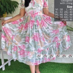 Stylish printed georgette Maxi code HC111