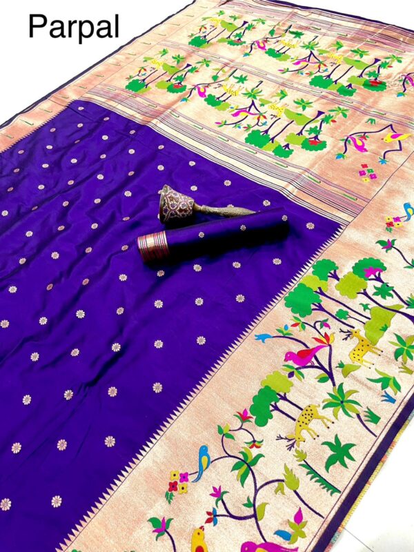 Exclusive vanavihari concept pithani sarees Hc777 - Image 3