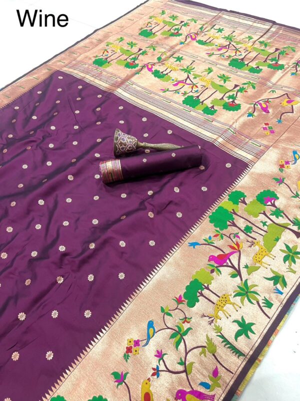 Exclusive vanavihari concept pithani sarees Hc777 - Image 6