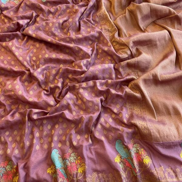 Elegant kadi creape silk sarees code HC555 - Image 11