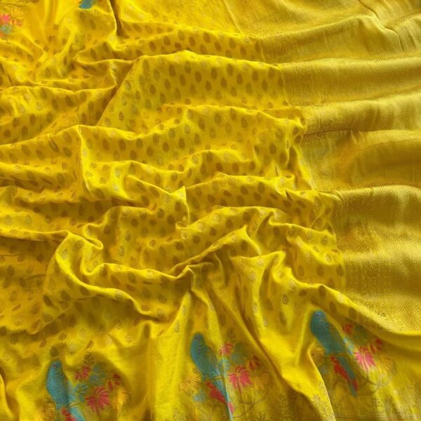 Elegant kadi creape silk sarees code HC555 - Image 9