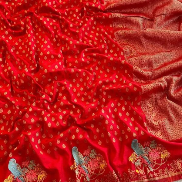 Elegant kadi creape silk sarees code HC555 - Image 2