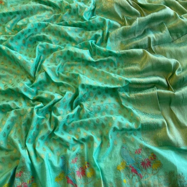 Elegant kadi creape silk sarees code HC555 - Image 4