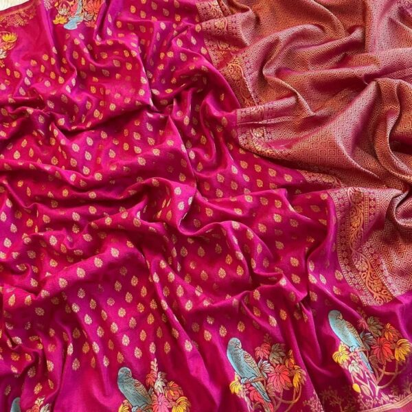 Elegant kadi creape silk sarees code HC555 - Image 3